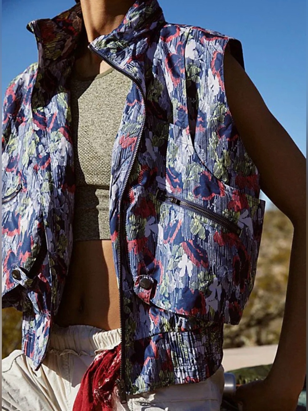 FP Movement Off the Grid Packable Vest Lightweight Supernova Floral NWT Small